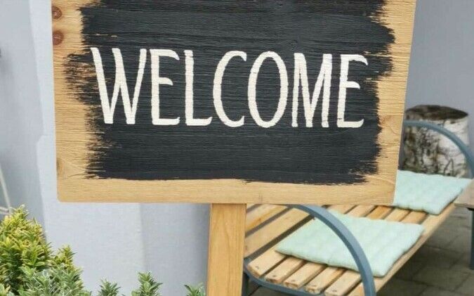 Willkommens-Schild